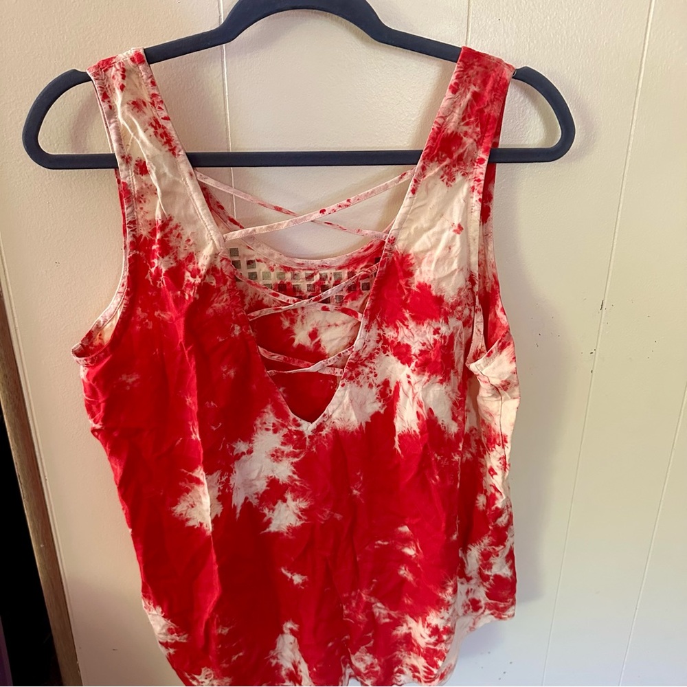 NWT New Forever 21 Studded Tie Dye Open Back Top Large L - Picture 5 of 5